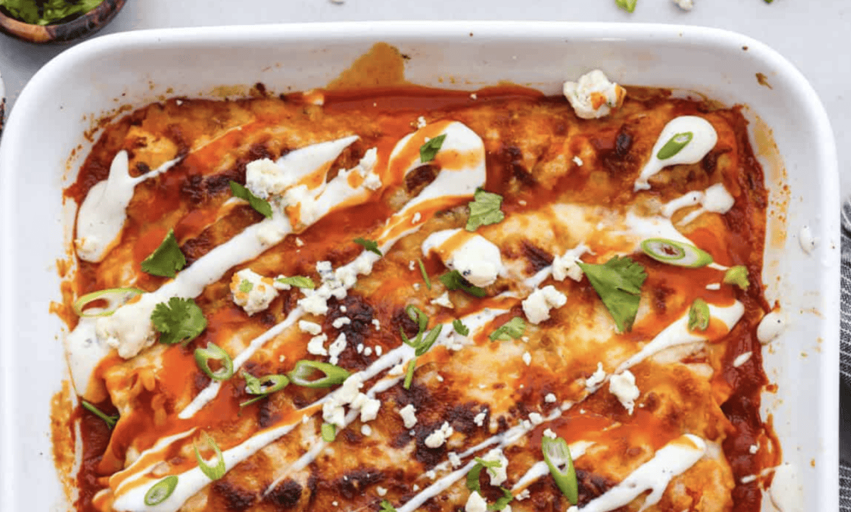 Buffalo Chicken Enchiladas | The Recipe Critic