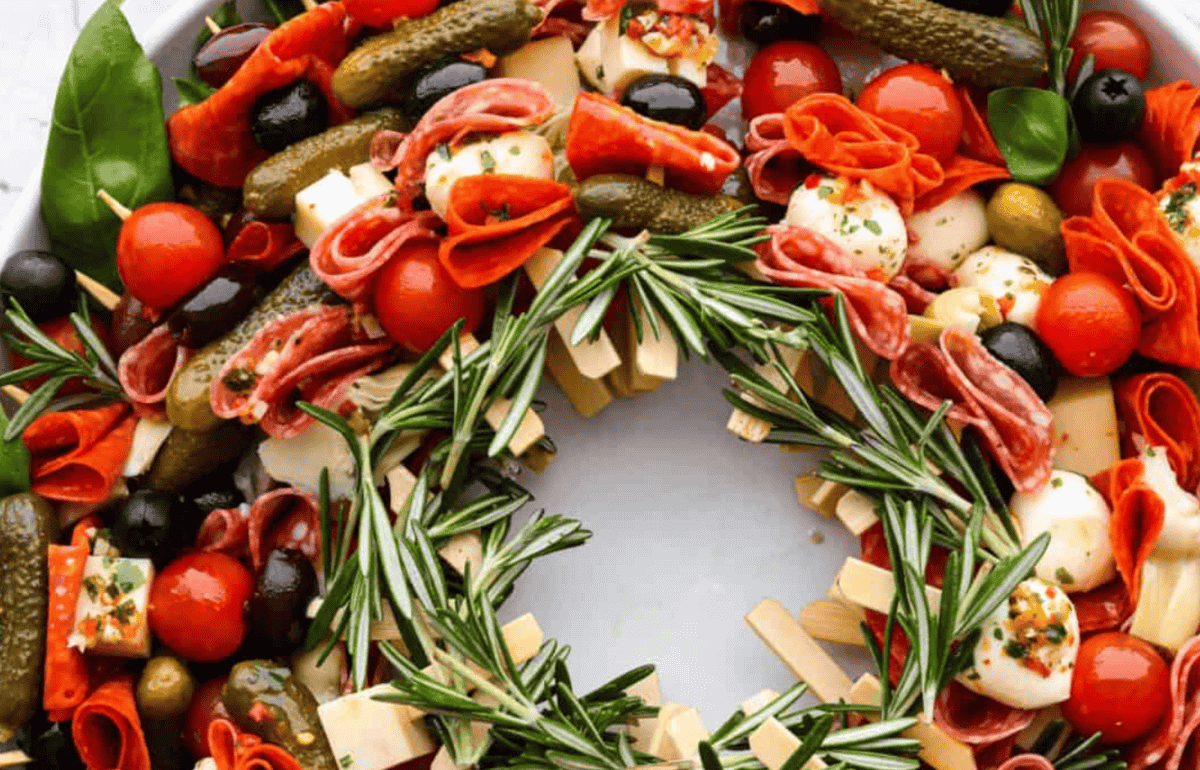 Antipasto Charcuterie Wreath | The Recipe Critic