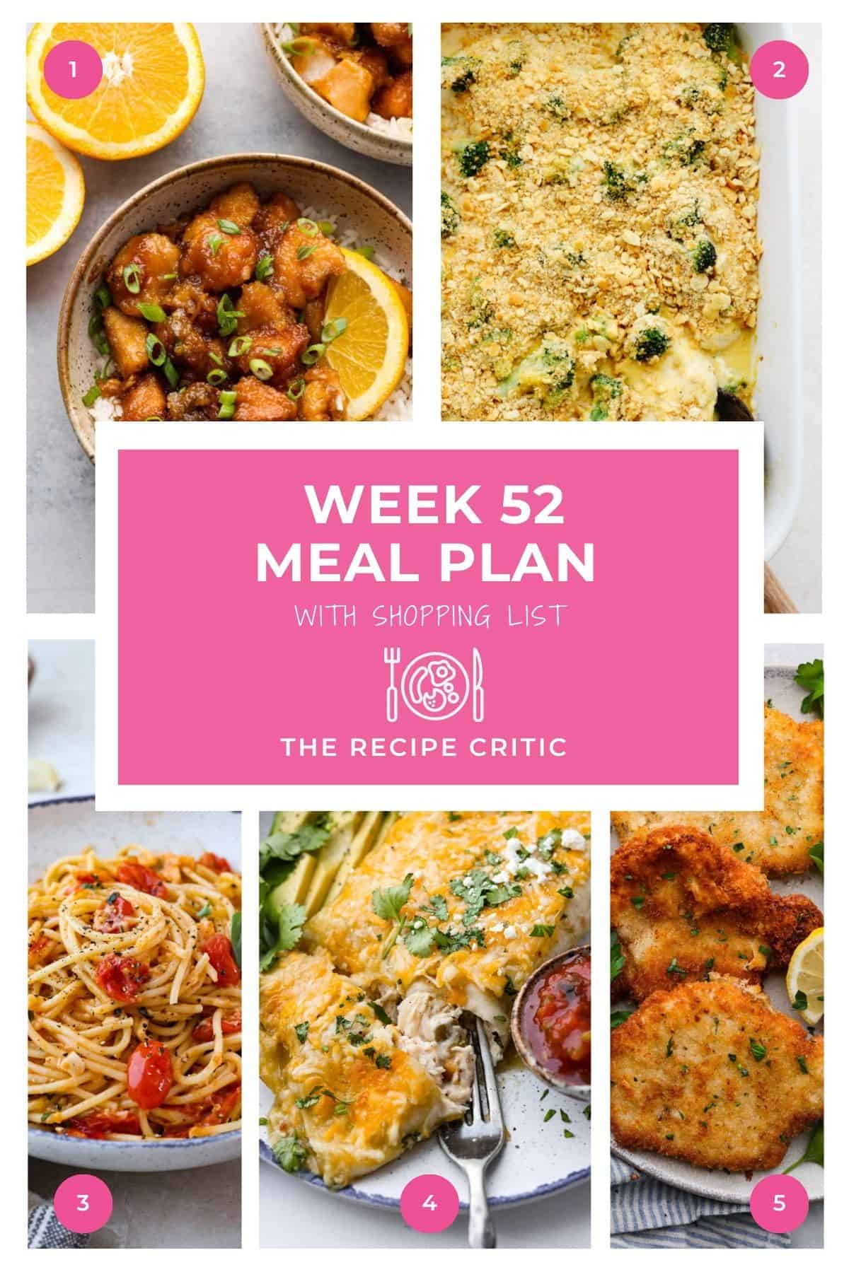 Weekly Meal Plan #52 | The Recipe Critic