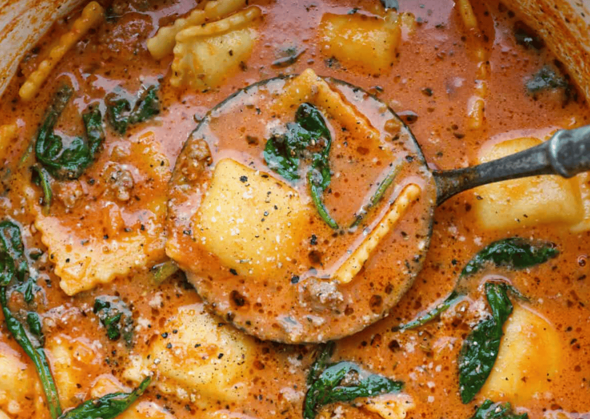 Million Dollar Soup With Ravioli (Creamy, Hearty & Easy)