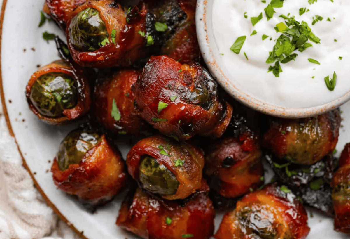 Bacon Wrapped Brussels Sprouts (Easy Holiday Appetizer)